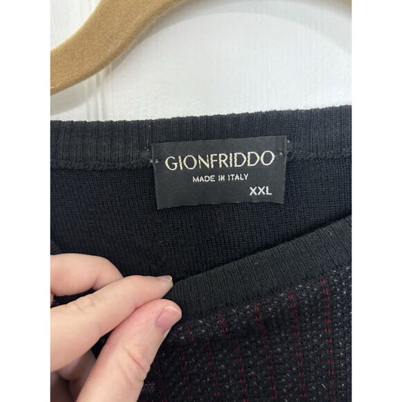 Gionfriddo Merino Wool Blend Men’s Sweater Size XXL Italy Elbow Patches - Picture 3 of 6